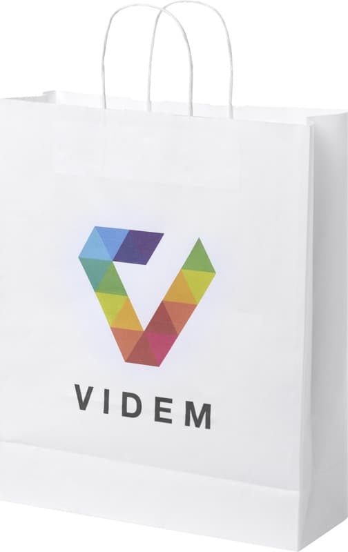 Kraft 80-90 g/m2 paper bag with twisted handles - 32 x 12 x 40 cm 1