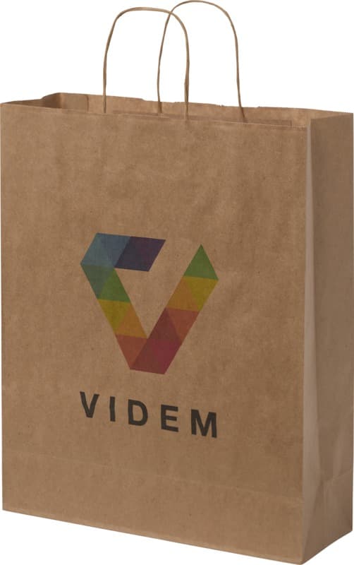 Kraft 80-90 g/m2 paper bag with twisted handles - 32 x 12 x 40 cm 7