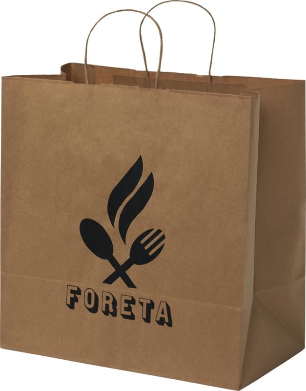 Kraft 80-90 g/m2 paper bag with twisted handles - 34 x 20 x 35 cm 7