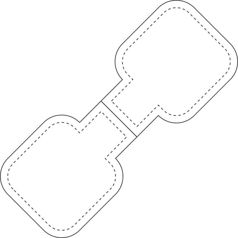 RFX™ M-10 square reflective PVC magnet  4