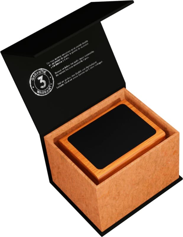 SCX.design O12 wooden light-up logo pencil holder with dual USB output 7