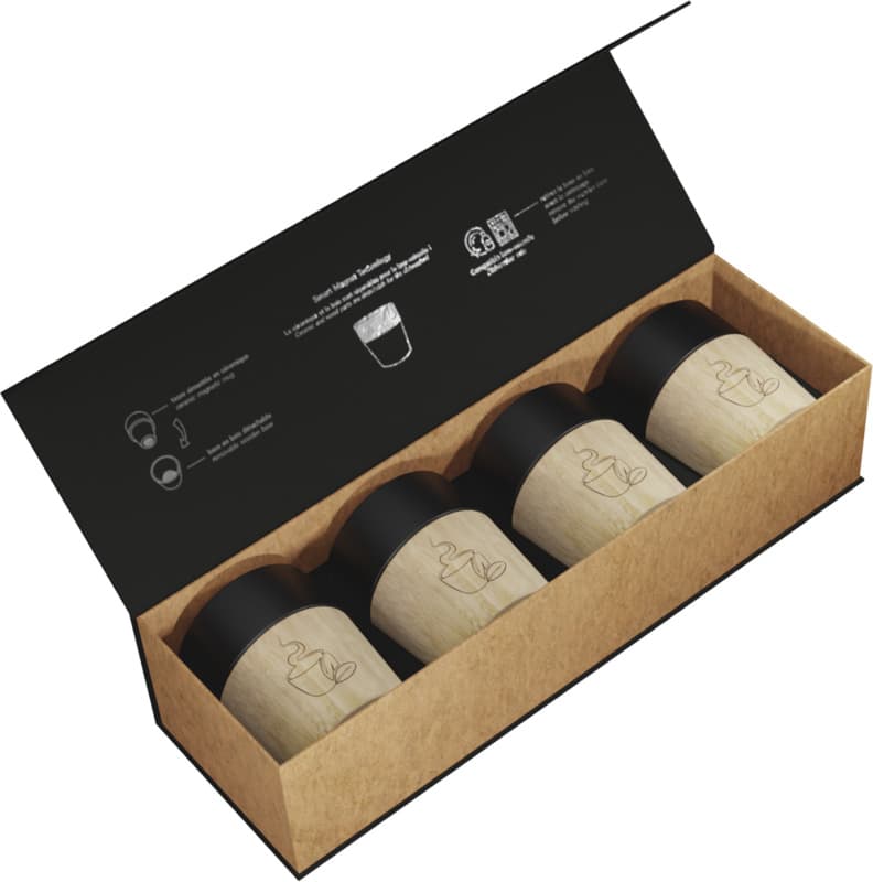 SCX.design D06 4-piece magnetic ceramic coffee mug set