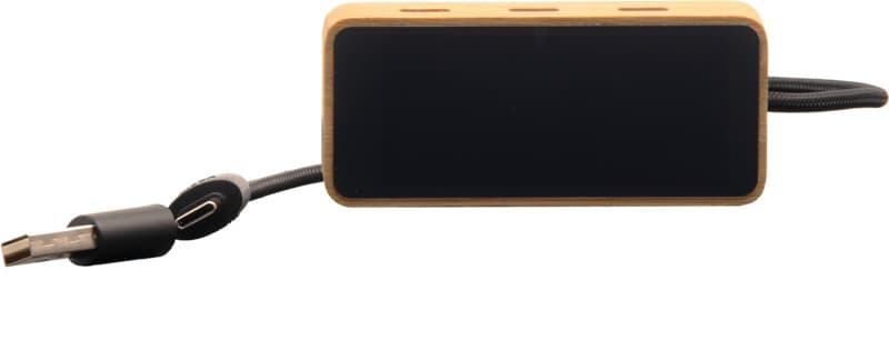 SCX.design H21 8-in-1 wooden USB hub with dual input and 6 ports 3