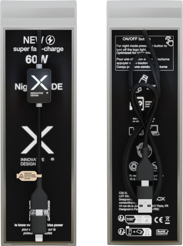 SCX.design C32 60W switch charging cable with light-up logo 5