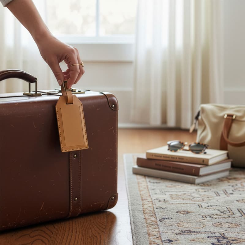 Citizen Green Milou recycled leather luggage tag 20