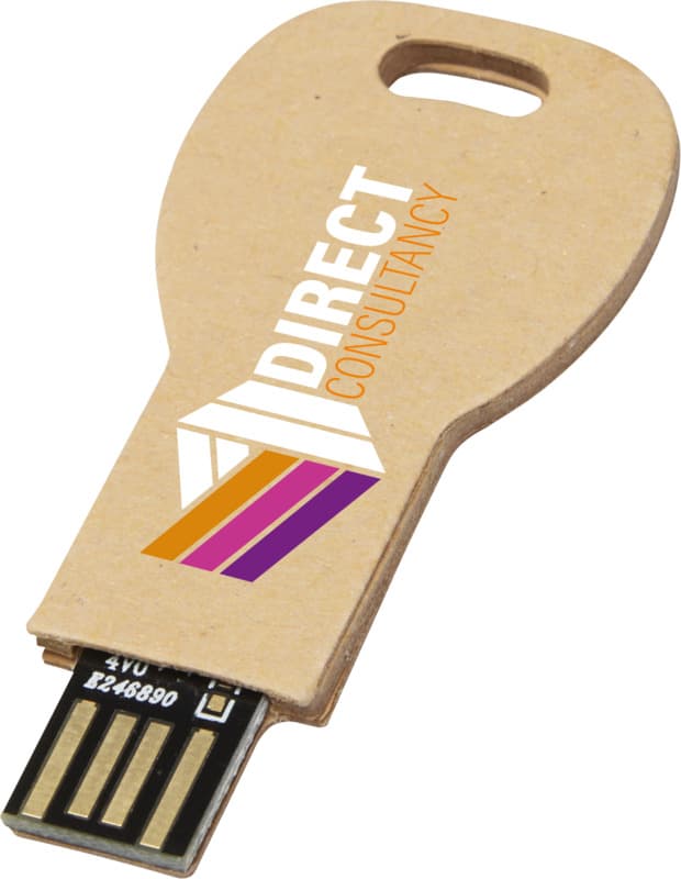 Key-shaped recycled paper USB 2.0 24