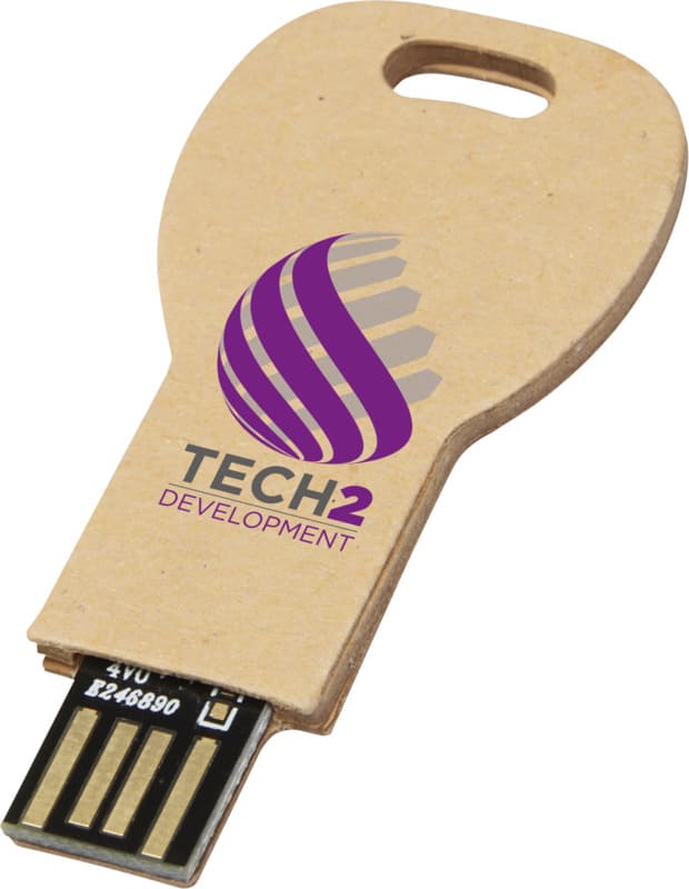 Key-shaped recycled paper USB 2.0 30