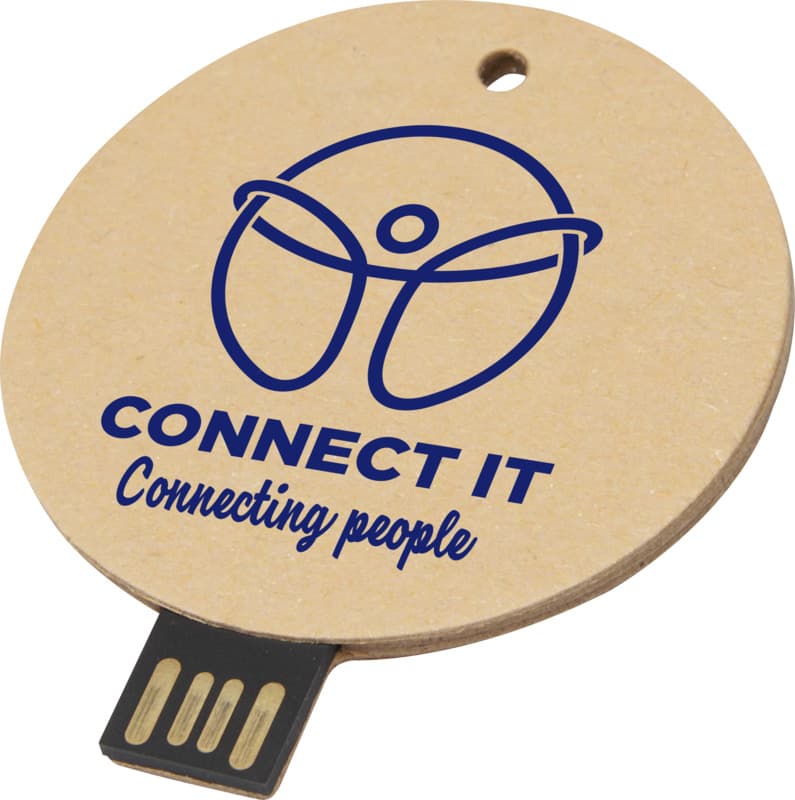 Round recycled paper USB 2.0 48