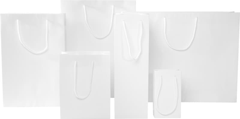 Handmade 170 g/m2 integra paper wine bottle bag with plastic cord handles - 12 x 9 x 37 cm 8