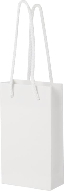 Handmade 170 g/m2 integra paper bag with plastic cord handles - 9.5 x 4 x 17 cm 4