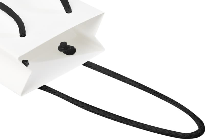 Handmade 170 g/m2 integra paper bag with plastic cord handles - 9.5 x 4 x 17 cm 14