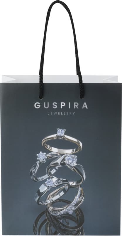 Handmade 170 g/m2 integra paper bag with plastic cord handles - 18 x 9 x 23 cm 10