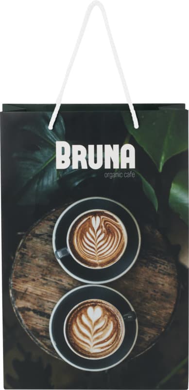 Handmade 170 g/m2 integra paper bag with plastic cord handles - 24 x 9 x 36 cm 2