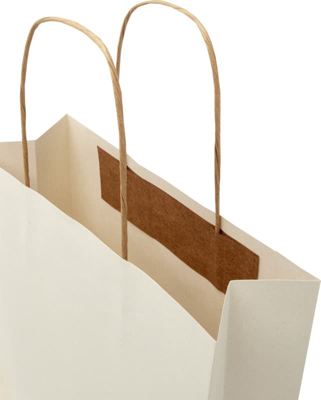 Agricultural waste 150 g/m2 paper bag with twisted handles - 24 x 9 x 24 cm 6