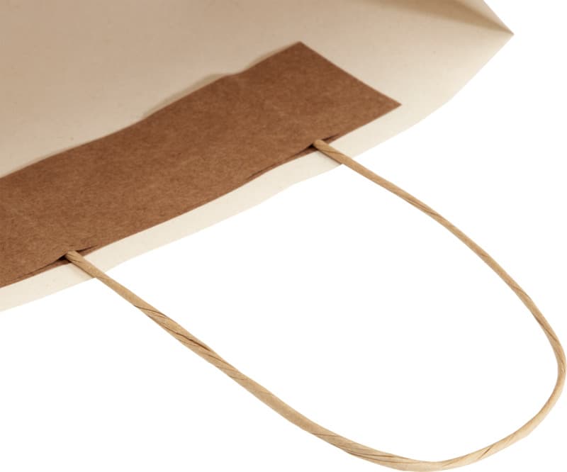 Agricultural waste 150 g/m2 paper bag with twisted handles - 24 x 9 x 24 cm 7