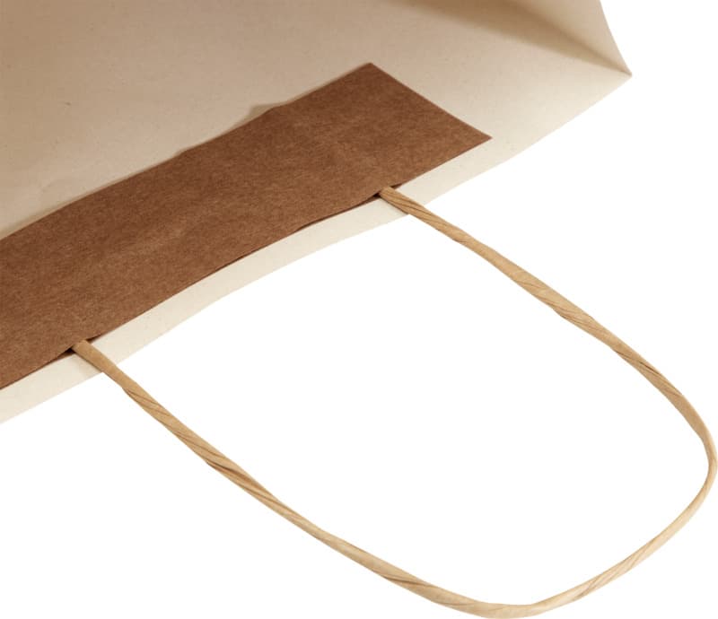 Agricultural waste 150 g/m2 paper bag with twisted handles - 24 x 9 x 32 cm 7