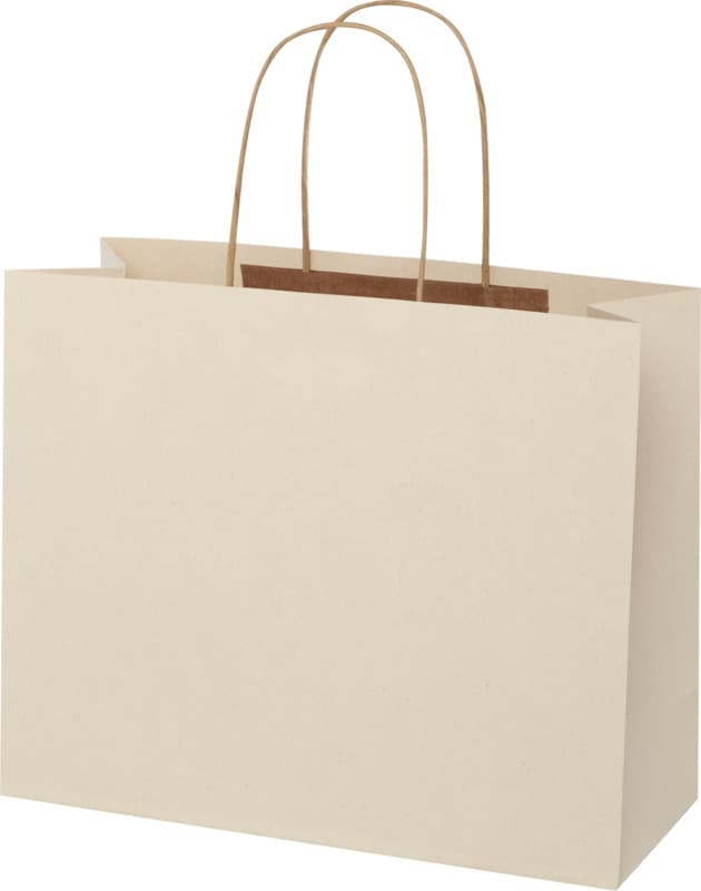 Agricultural waste 150 g/m2 paper bag with twisted handles - 31 x 12 x 25 cm 4