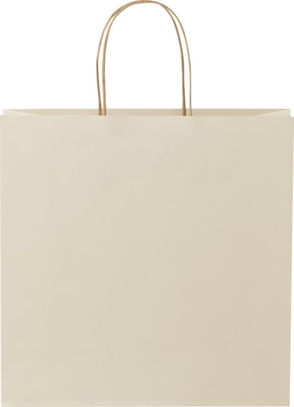 Agricultural waste 150 g/m2 paper bag with twisted handles - 31 x 12 x 31 cm 3