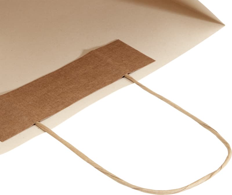 Agricultural waste 150 g/m2 paper bag with twisted handles - 31 x 12 x 31 cm 7