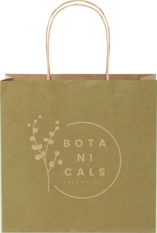 Kraft 120 g/m2 paper bag with twisted handles - 24 x 9 x 24 cm 10
