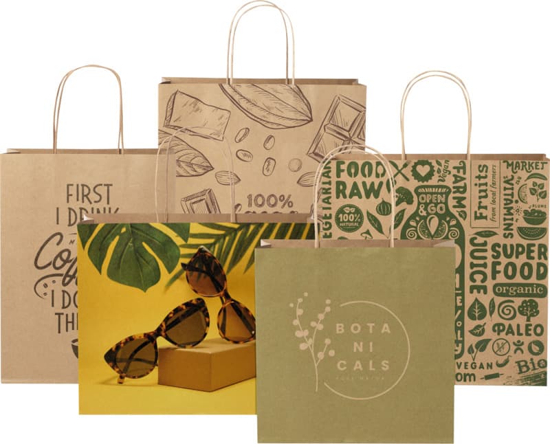 Kraft 120 g/m2 paper bag with twisted handles - 24 x 9 x 24 cm 13