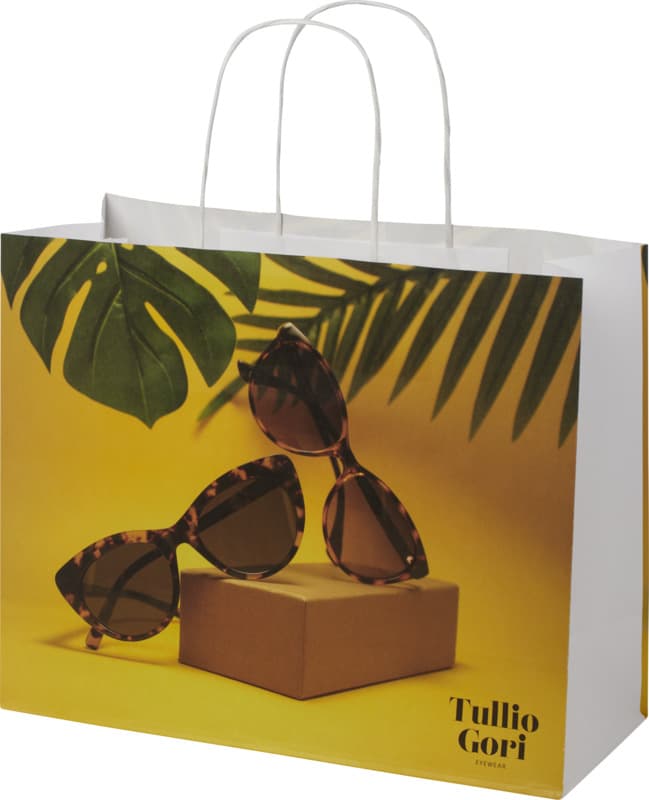 Kraft 120 g/m2 paper bag with twisted handles - 31 x 12 x 25 cm 1
