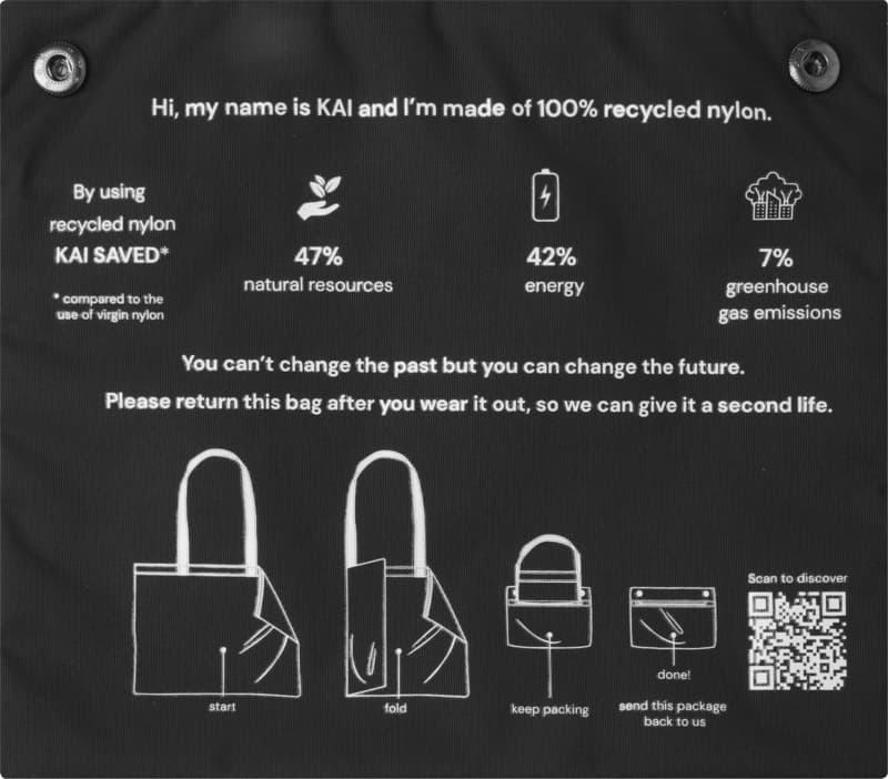 Kai GRS recycled circular tote bag 11