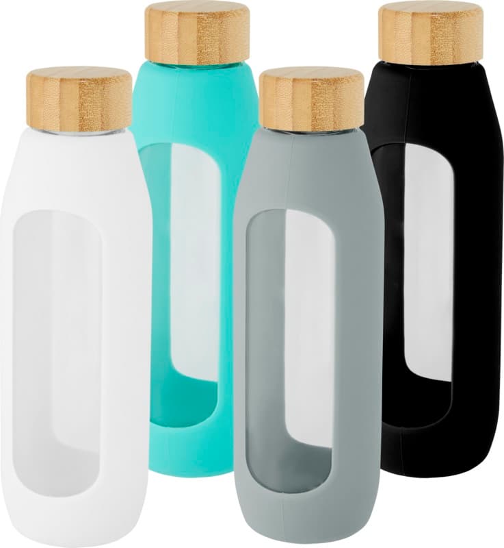 Tidan 600 ml borosilicate glass bottle with silicone grip 5
