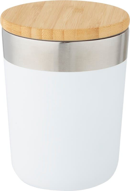 Lagan 330 ml copper vacuum insulated stainless steel tumbler with bamboo lid 3