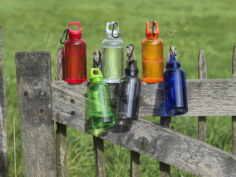 Oregon 400 ml RCS certified recycled plastic water bottle with carabiner 4