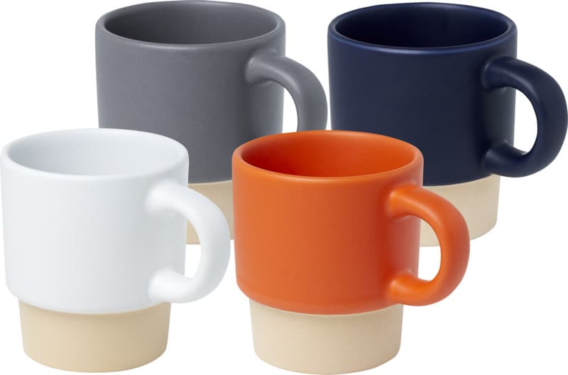 Olympia 130 ml stackable expresso cup with clay bottom 4