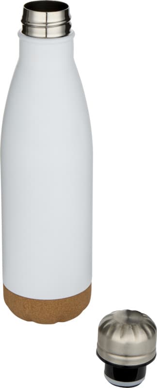 Cove 500 ml double wall vacuum insulated stainless steel water bottle with cork details 3