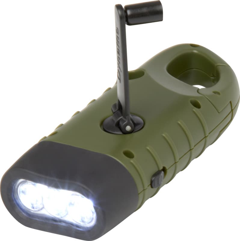Helios recycled plastic solar dynamo flashlight with carabiner 5
