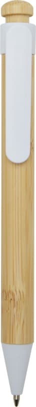 Rattan bamboo and recycled plastic ballpoint pen (black ink)