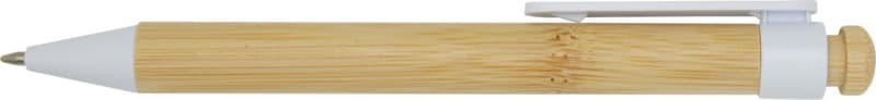 Rattan bamboo and recycled plastic ballpoint pen (black ink) 2