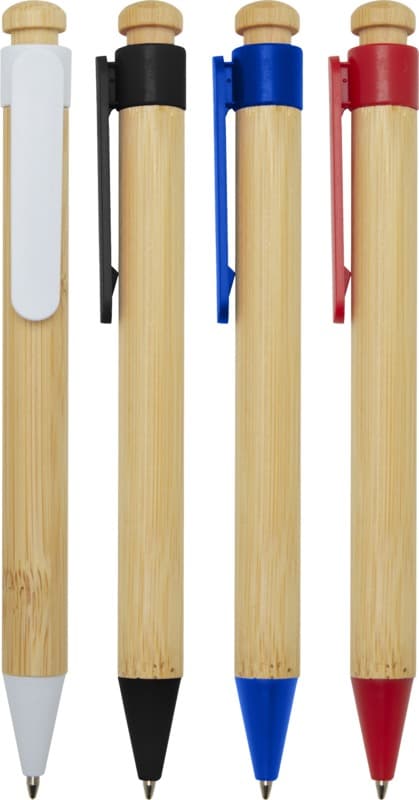 Rattan bamboo and recycled plastic ballpoint pen (black ink) 5