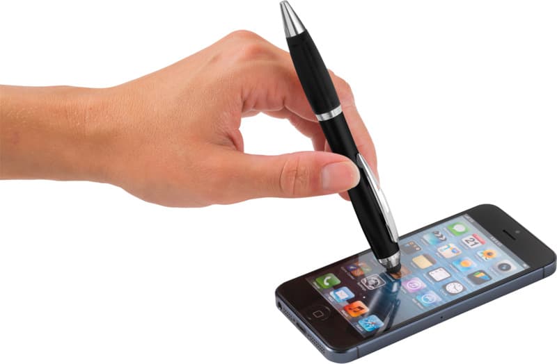 Nash coloured stylus ballpoint pen with black grip (blue ink) 3