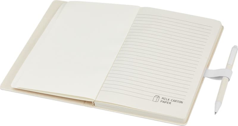 Dairy Dream A5 size reference recycled milk cartons notebook and ballpoint pen set 4