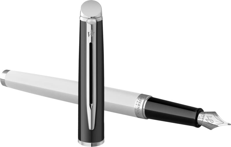 Hemisphere colour blocking fountain pen with palladium trim (blue ink) 3