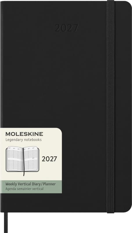 Moleskine hard cover 12 month L weekly planner vertical