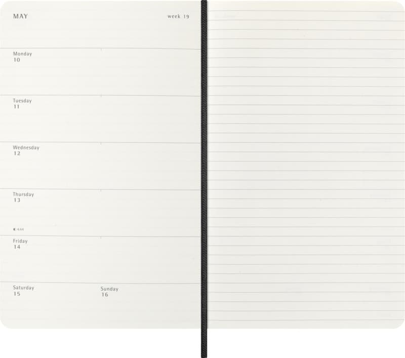 Moleskine soft cover 12 month weekly L planner 5