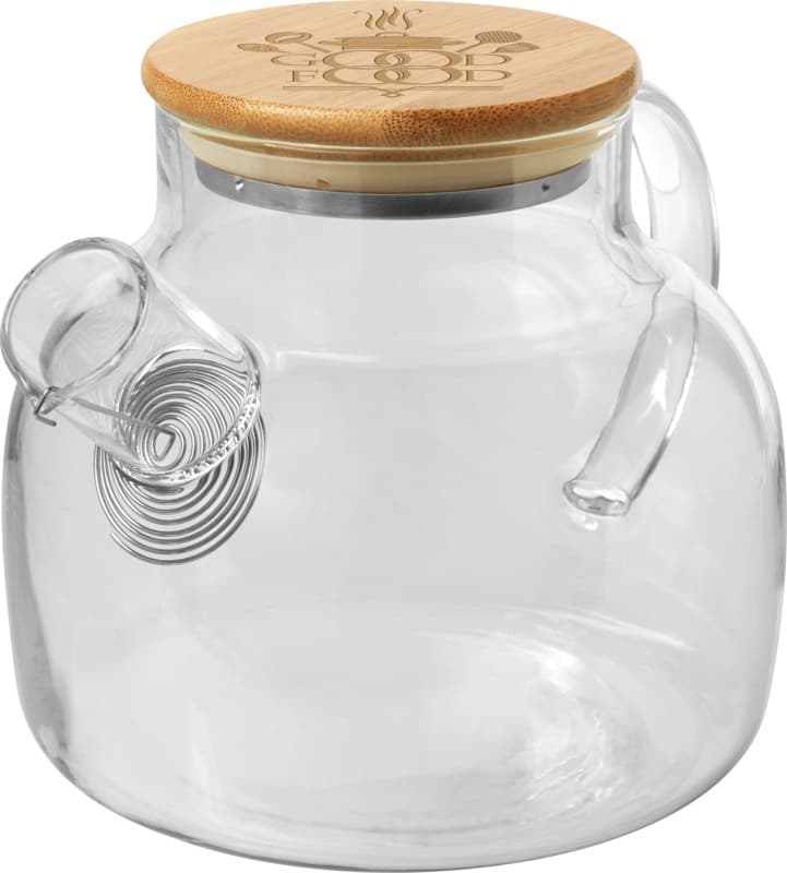 Zen tea pot with strainer and bamboo lid 3