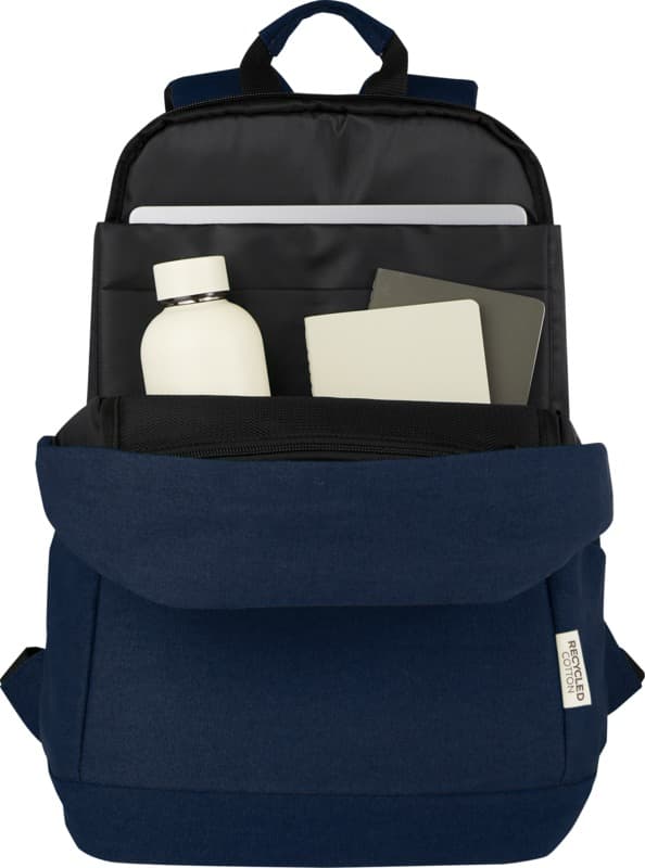 Joey 15.6" GRS recycled canvas anti-theft laptop backpack 18L 4