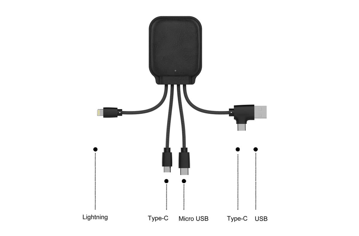 4001 | Xoopar Iné Gamma NFC Powerbank with Charging cables 3000mAh 4