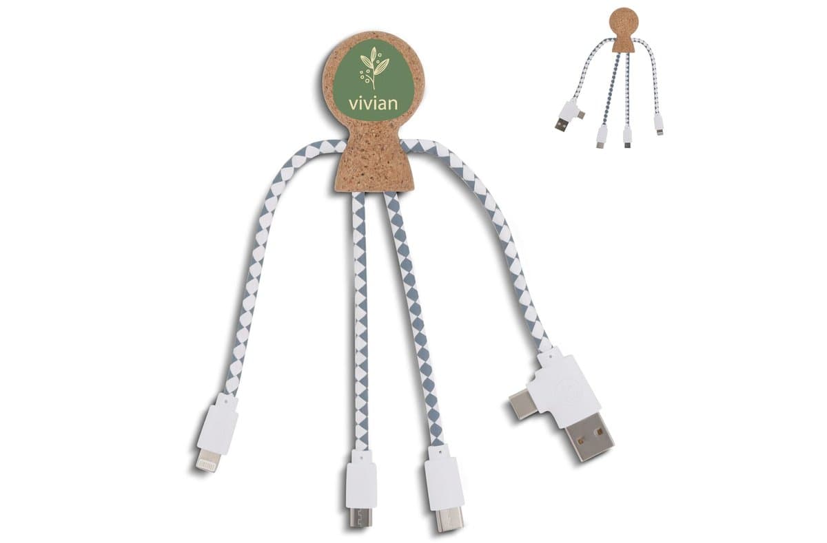 Xoopar Mr. Bio Cork Charging Cable 1
