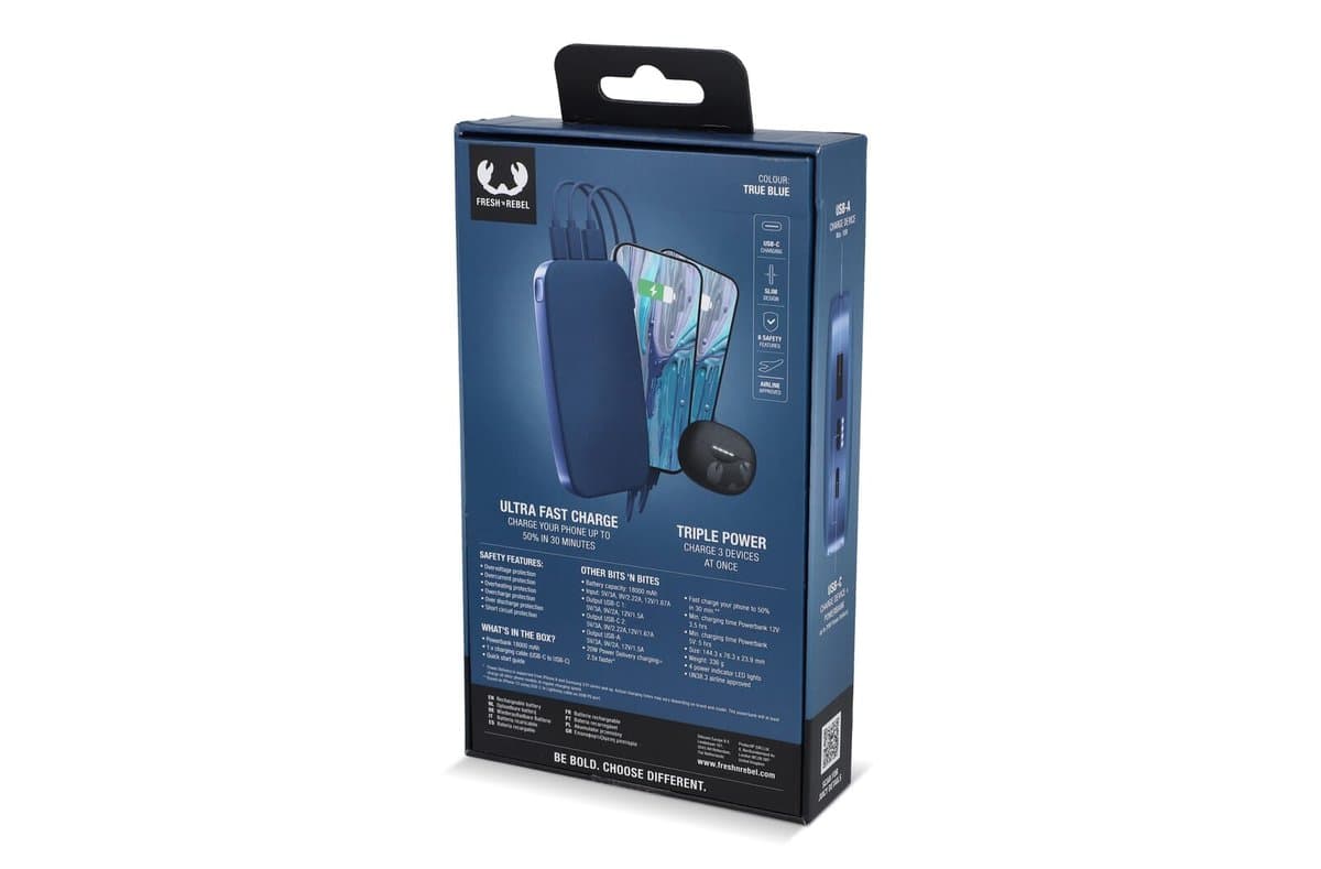 2PB18100 | Fresh 'n Rebel Powerbank 18000mAh USB-C Fast Charging 20W 4