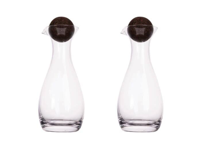 Sagaform Nature carafe oil/vinegar with cork stoppers 2 pcs. 300ml 2
