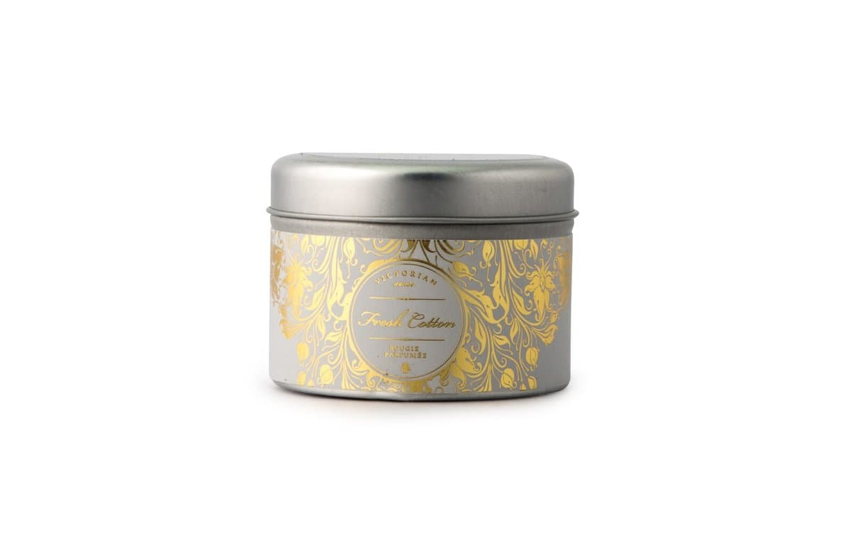 Victorian Sense Tinbox Fresh Cotton scented candle 2