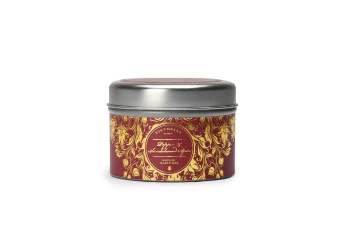 Victorian Tinbox Pepper & Sandalwood Spice scented candle 2
