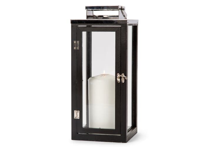 Orrefors Jernverk stainless steel lantern with wood 2
